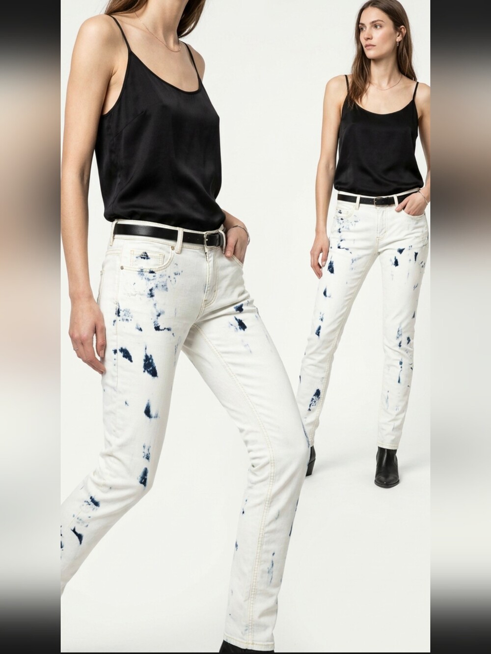 Maison Scotch La Voyage Women's Tie Dye Denim Leggings Sz 27